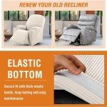 High Stretch Recliner Slipcover with Side Pocket