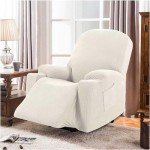 High Stretch Recliner Slipcover with Side Pocket