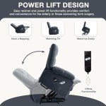 BOSMILLER Heat & Massage Power Lift Recliner Chair