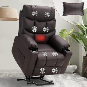Electric Lift Chair Recliner with Massage & Heat
