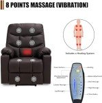 Electric Lift Chair Recliner with Massage & Heat
