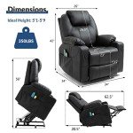 Cozy Power Lift Recliner Chair with Heat & Massage