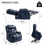 Extra Large Power Lift Recliner Chair with Massage