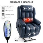 Extra Large Power Lift Recliner Chair with Massage
