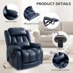 Extra Large Power Lift Recliner Chair with Massage