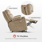 MCombo Small Power Lift Recliner with Massage