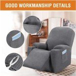 Stretch Recliner Slipcover with Side Pocket