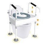 Elevated Toilet Seat with Arms for Seniors