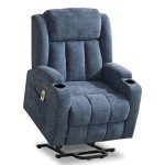 Massage Lift Recliner Chair with USB Ports - Blue