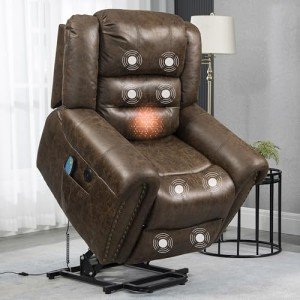 WakeZero Electric Recliner Chair with Massage & Heat
