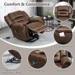 WakeZero Electric Recliner Chair with Massage & Heat