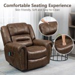 WakeZero Electric Recliner Chair with Massage & Heat