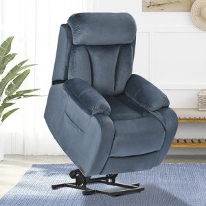 Navy Blue Power Lift Recliner for Seniors