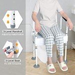 Elevated Toilet Seat with Arms for Seniors
