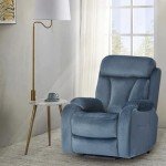 Navy Blue Power Lift Recliner for Seniors