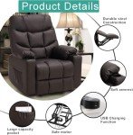 Power Lift Recliner Chair with Massage and Heat