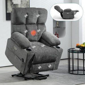 Power Lift Recliner Chair with Heat & Massage