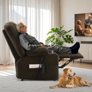 Dual Motor Power Lift Recliner with Massage & Heat