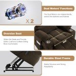Dual Motor Power Lift Recliner with Massage & Heat