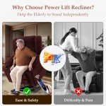 Three Motor Power Lift Chair with Massage Features