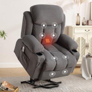 BOSMILLER Heated Massage Power Lift Recliner Chair