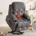 BOSMILLER Heated Massage Power Lift Recliner Chair