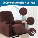 Velvet Stretch Recliner Slipcover for Lift Chairs