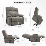 Dual Motor Lift Recliner Chair with Massage and Heat