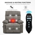 Dual Motor Lift Recliner Chair with Massage and Heat