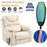 Lay Flat Lift Recliner Chair with Heat & Massage