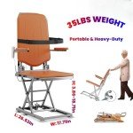 Heavy-Duty Electric Floor Lift Chair with Wheels