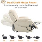 Lay Flat Lift Recliner Chair with Heat & Massage