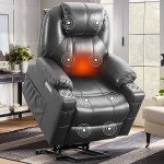CDCASA Large Power Lift Recliner with Massage & Heat
