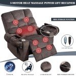 Oversized Lift Chair with Heat & Massage