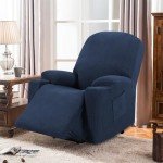 Stretchy Slipcover for Electric Lift Recliner - Navy