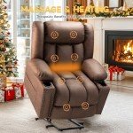 Large Power Lift Chair with Heat & Massage