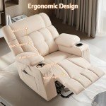 Beige Electric Lift Recliner Chair for Seniors