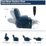 Dual Motor Lift Recliner Chair with Massage & Heat