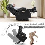 Power Lift Recliner Chair with Massage & Heat