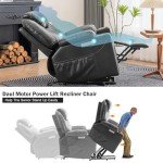 CDCASA Large Power Lift Recliner with Massage & Heat