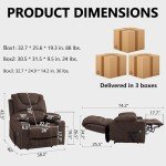 Large Power Lift Recliner Chair with Massage & Heat