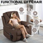 Large Power Lift Recliner Chair with Massage & Heat