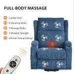 Electric Lift Recliner Chair with Massage and Heat