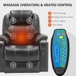 CDCASA Large Power Lift Recliner with Massage & Heat