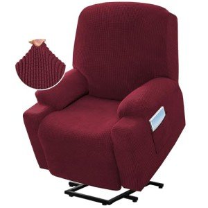 Stretch Slipcover for Electric Lift Recliner - Burgundy