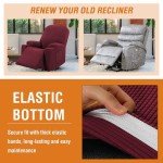 Stretch Slipcover for Electric Lift Recliner - Burgundy