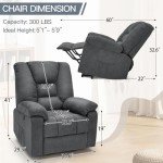 Esright Electric Lift Recliner with Massage & USB