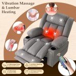 Large Power Lift Chair with Massage and Storage