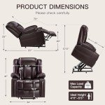 Compact Power Lift Chair with Heat and Massage