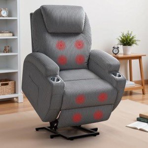Flamaker Power Lift Recliner with Massage and Cup Holders